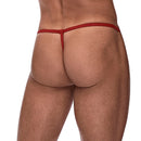 Male Power Novelty Rock Hard Rudy Reindeer G-String Brown showing the back view on a male model.