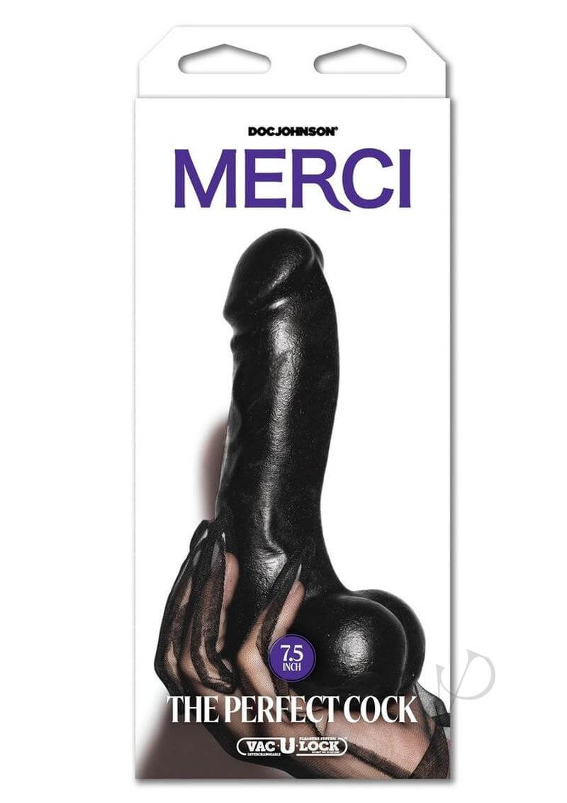 Merci Perfect Cock 7.5 Black-0