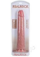 RealRock 14 Inch Extra Large Realistic Dildo Vanilla in packaging showing lifelike design and suction base.