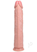 RealRock 14 Inch Extra Large Realistic Dildo Vanilla displayed with lifelike texture and detail for a natural look.