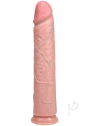 RealRock 14 Inch Extra Large Realistic Dildo Vanilla with lifelike details and soft touch surface.