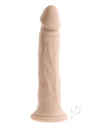 Twirl Jam Silicone Remote Control Vibrating Dildo Vanilla in lifelike vanilla color, showcasing realistic design and smooth texture.