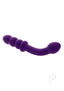 Playboy The Seeker Silicone Dual Vibrator Purple featuring a flexible dual-ended design for targeted pleasure.