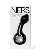 Vers G-Spot Rechargeable Silicone Vibrator Black in elegant packaging, showcasing its sleek design for internal stimulation.