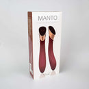 Viotec Manto Touch Panel G-Spot Vibrator Wine Red packaging on display.