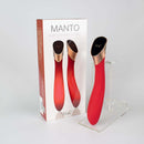 Viotec Manto Touch Panel G-Spot Vibrator Red in packaging showcasing elegant design and touch control technology.