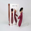 Viotec Metis Touch Panel Rabbit Vibrator Wine Red with sleek design and elegant packaging.