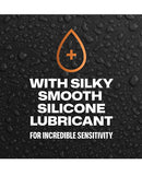 With silky smooth silicone lubricant for incredible sensitivity