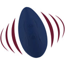 Id Shhh Remote Control Slim Wearable Vibrator in navy, designed for discreet pleasure and comfort with soft contours.