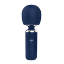 Id Give Into Me Silicone Pleasure Wand Massager in navy with a powerful round head for ultimate relaxation.
