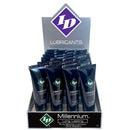 Id Millennium 1 Oz 24ct Tube Display of premium silicone lubricant in a retail-ready counter display.
