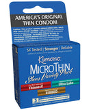 Kimono Micro Thin Condoms Variety Pack Box of 3 showcases America's thinnest condoms in a variety pack.
