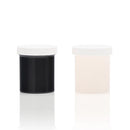 Clone-a-willy Silicone Refill Jet Black in two jars, one black and one white, for creating homemade casts.