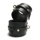 KinkLab Bondage Basics Leather Ankle Cuffs Black