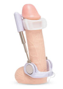 Size Up Advanced Penis Stretcher System White displayed, highlighting its adjustable design for effective size training.