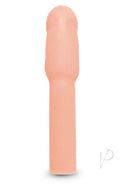 Size Up Extra Realistic Penis Extender 4 Inch Vanilla in a lifelike shape, adding length and girth for enhanced intimacy.