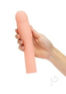 Size Up Extra Realistic Penis Extender 4 Inch Vanilla held in hand, showcasing its lifelike design and soft texture.