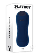 Playboy Gusto Rechargeable Masturbator Blue packaging and stroker design.