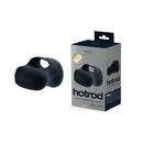 Vedo Hotrod Rechargeable Warming Masturbator Just Black next to its packaging, showcasing sleek design and features.