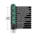 Prints Charming Buzzed 3.5 Inch Bullet Canna Queen Black features a vibrant cannabis print and powerful rechargeable motor.