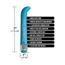 Prints Charming Buzzed 7 Inch G-Spot Vibe Stoner Chick Blue features smooth finish and powerful motor for targeted pleasure.