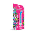 Prints Charming Buzzed 7 Inch G-Spot Vibe Stoner Chick Blue packaging featuring cannabis-themed design.
