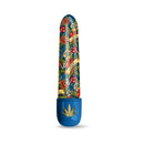 Prints Charming Buzzed 5 Inch Mini Vibrator Blue Dream with vibrant cannabis-themed design and smooth shape.