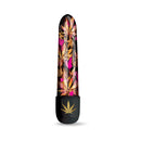 Prints Charming Buzzed 5 Inch Mini Vibrator Pink Kush featuring vibrant cannabis print design.