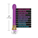 Nixie Mystic Wave Satin Bulb Vibe Amethyst with slender design and 10 powerful functions in pearlescent finish.
