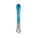 Nixie Waterproof 10-function Bulb Vibe Blue Ombre Glow showcasing its sleek design and illuminated LED base.