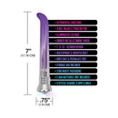 Nixie 10-Function G-Spot Vibrator Purple Ombre Glow features 10 functions, LED base, and a sleek slender design for precise pleasure.