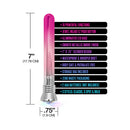Nixie 10-function Waterproof Classic Vibe Pink Ombre Glow features 10 functions, LED base, and a sleek metallic ombre finish.