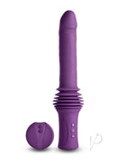 Inya Super Stroker Silicone Thrusting Vibrator Purple with suction cup and control remote, 7 inch silicone shaft.