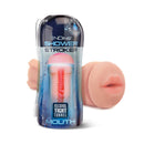 Happy Ending Self-lubricating Shower Stroker Mouth in packaging with realistic design for a lube-free shower experience.