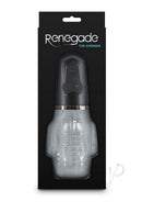 Renegade Avenger Rechargeable Mouth Stroker Black packaging, featuring motorized design and suction controls.