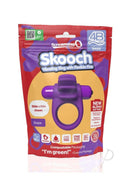 Screaming O 4B Skooch Vibrating Cock Ring Grape packaging featuring the vibrating ring with flexible fins.