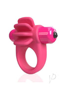Screaming O 4B Skooch Vibrating Cock Ring Strawberry designed for couples with vibrating fins and clitoral stimulation.
