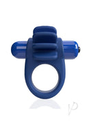 Screaming O 4B Skooch Vibrating Cock Ring Blueberry with flexible fins for enhanced intimacy.