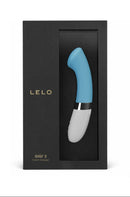 LELO GIGI 2 Rechargeable G Spot Vibrator Turquoise Blue in elegant packaging.