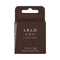 LELO HEX Respect XL Lubricated Latex Condoms 3 Pack packaging featuring hexagon design and branding.