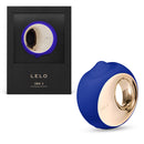 LELO ORA 3 Rechargeable Clitoral Stimulator Midnight Blue packaging and product displayed.