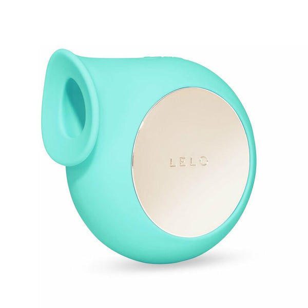 LELO SILA Rechargeable Sonic Clitoral Stimulator Aqua in aqua color, designed for enhancing pleasure with sonic waves.