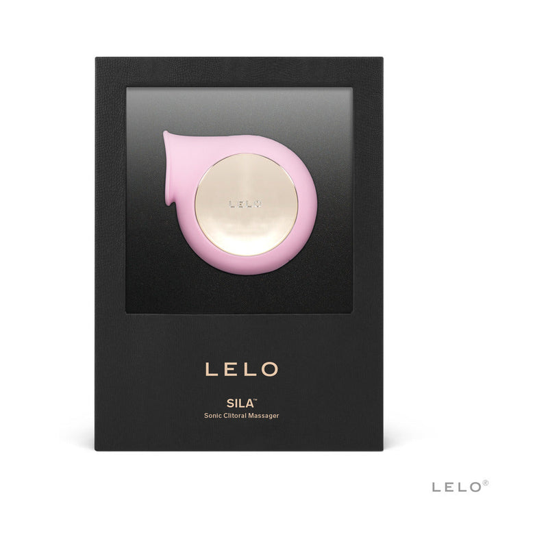 LELO SILA Rechargeable Sonic Clitoral Stimulator Pink packaging on display.