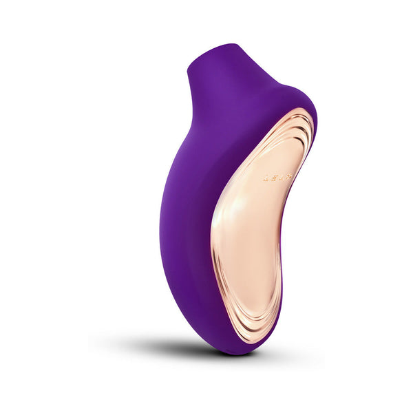 LELO SONA 2 Cruise Rechargeable Clitoral Stimulator Purple in a sleek design with a shimmering gold accent.