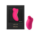 LELO SONA CRUISE Rechargeable Clitoral Stimulator Cerise in packaging, showcasing its innovative design.