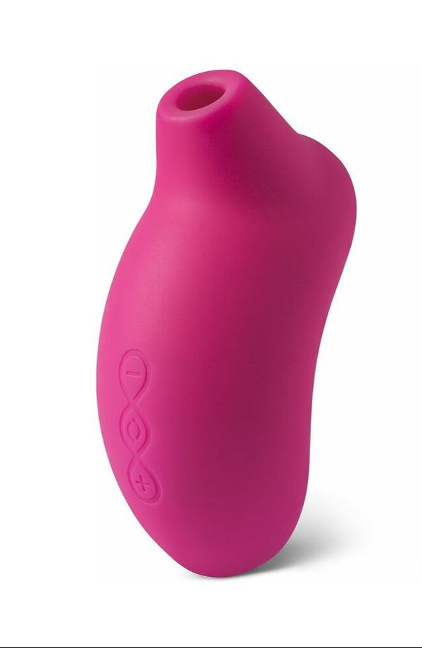 LELO SONA Rechargeable Clitoral Stimulator Cerise in vibrant pink color, showcasing its sleek design and ergonomic shape.