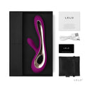 LELO SORAYA 2 Rechargeable Rabbit Vibrator Deep Rose in elegant packaging with accessories, USB, and manual.