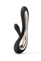 LELO SORAYA 2 Rechargeable Rabbit Vibrator Black showcasing dual-action design and luxurious matte finish.