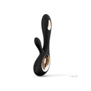 LELO SORAYA WAVE Rechargeable Rabbit Vibrator Black showcasing its sleek design and dual stimulation features.