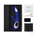 LELO SORAYA WAVE Rechargeable Rabbit Vibrator Midnight Blue in elegant packaging with accessories.